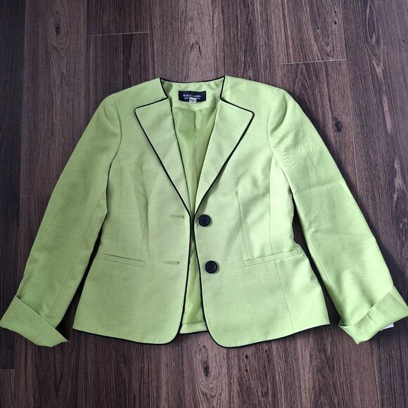 NWT Evan Picone Black Label Green Blazer Size 4 Formal Preppy Office - Picture 7 of 7